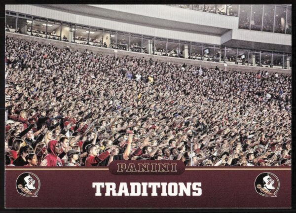 Florida State Seminoles 2015 Traditions Card #10 showcasing team spirit and school colors.