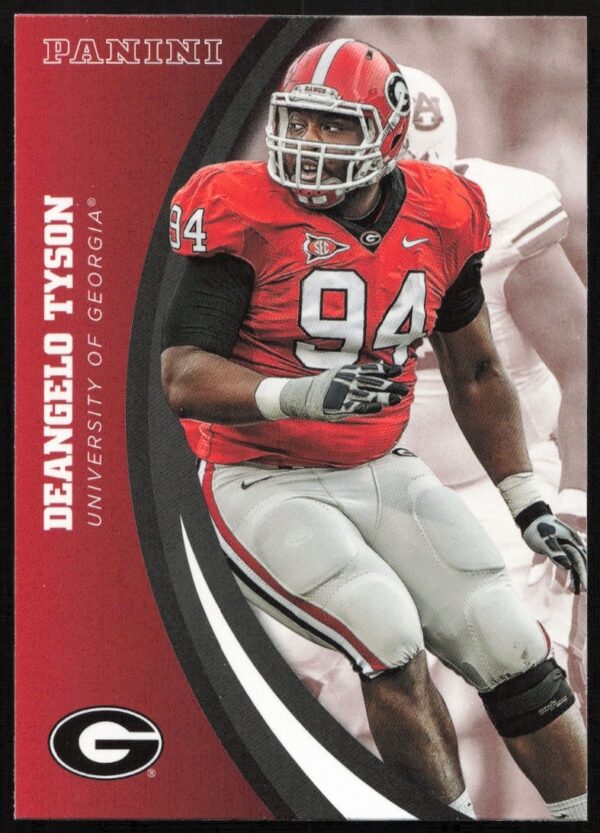 2015 Panini card of Deangelo Tyson, Georgia Bulldogs, #23, highlighting college football career.