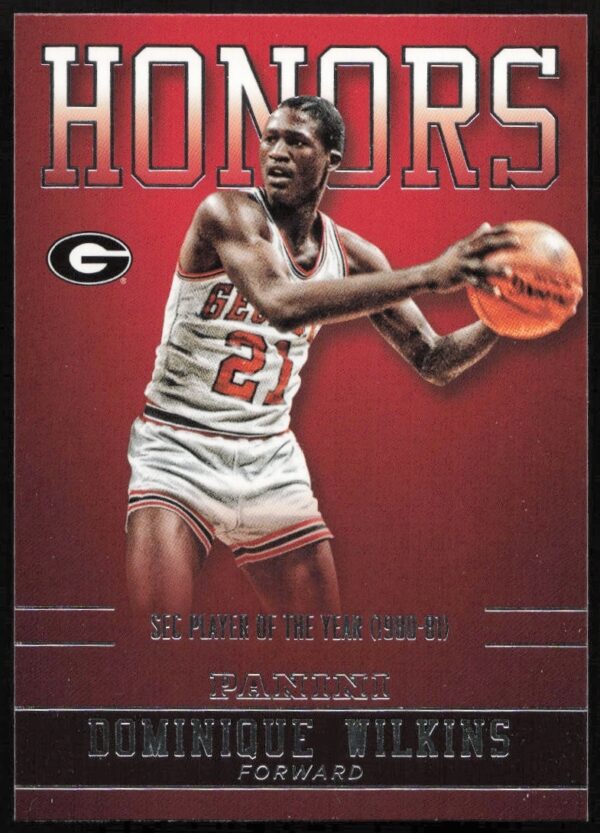 Dominique Wilkins 2015 Panini Honors Georgia Bulldogs Trading Card Front #DW-GA