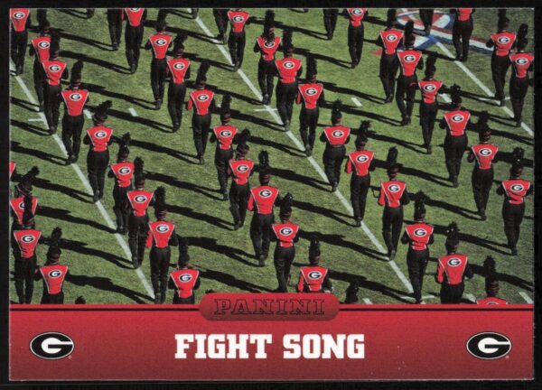 2015 Panini Georgia Bulldogs Card #5, featuring team logo and fight song for school spirit.