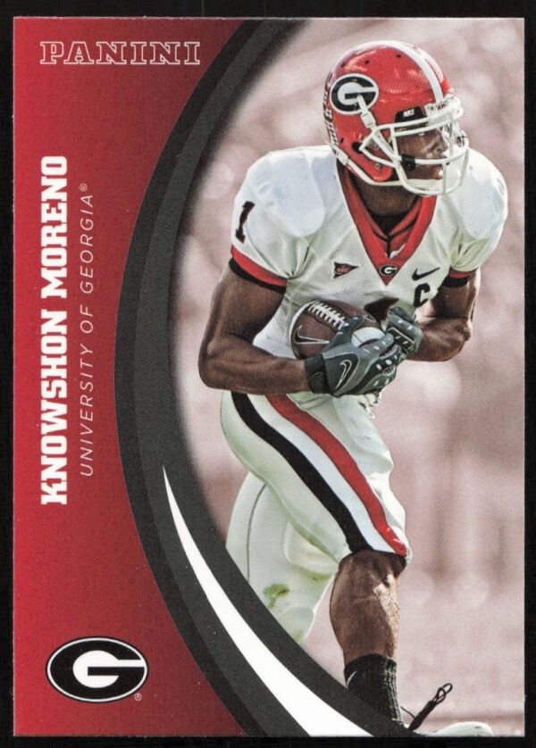2015 Georgia Bulldogs card featuring Knowshon Moreno in team attire, player number 41.