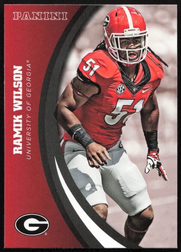Ramik Wilson Georgia Bulldogs 2015 Panini Card #3 showcasing college football career.