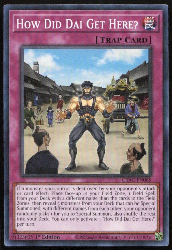 Yu-Gi-Oh! Cyberstorm Access Card 2020: How Did Dai Get Here? #CYAC-EN085, Vibrant Artwork.