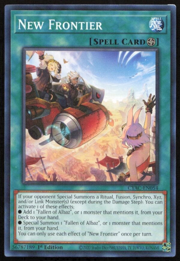 2020 Yu-Gi-Oh! Cyberstorm Access New Frontier Card #CYAC-EN054 Front Artwork.