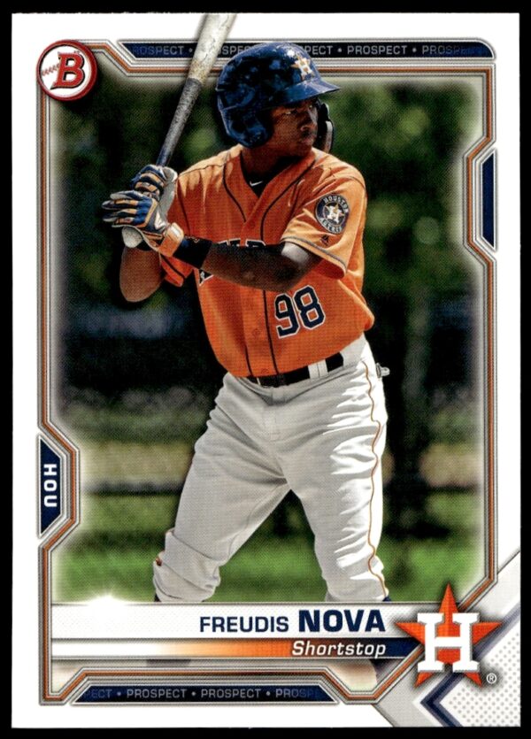 Freudis Nova 2021 Bowman Prospects Card #BP-56, Front View, Baseball Collectors Item