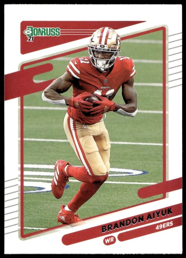 2021 Donruss Football Card #58 featuring Brandon Aiyuk, San Francisco 49ers wide receiver.
