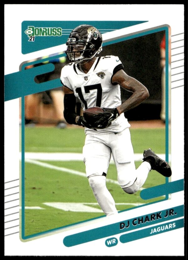 2021 Donruss DJ Chark Jr. football card #133, action shot in uniform.