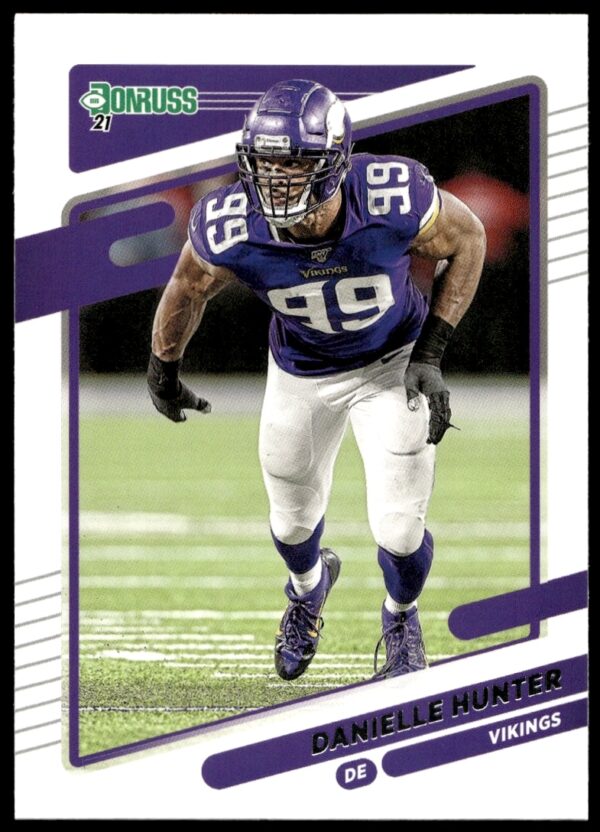 Danielle Hunter 2021 Donruss Football Card #131, showcasing athleticism in vibrant detail.