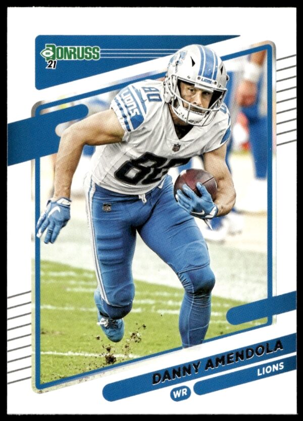 Danny Amendolas 2021 Donruss Football Card #177, showcasing him in action with team details.