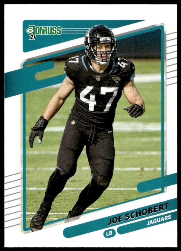 Joe Schobert 2021 Donruss Football Card #135 Featuring Game Action Pose