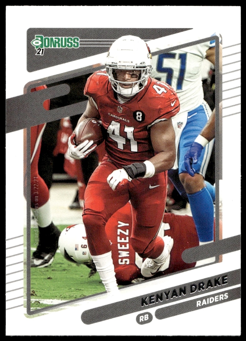 Kenyan Drake 2021 Donruss Card #249, Action Shot in Game Uniform.