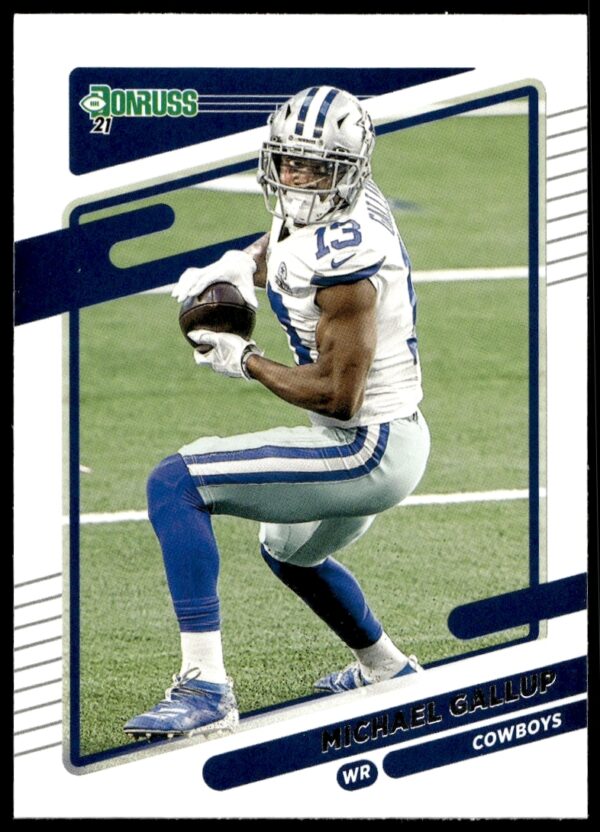 Michael Gallup 2021 Donruss Football Card #192, Dallas Cowboys, collectible sports memorabilia.