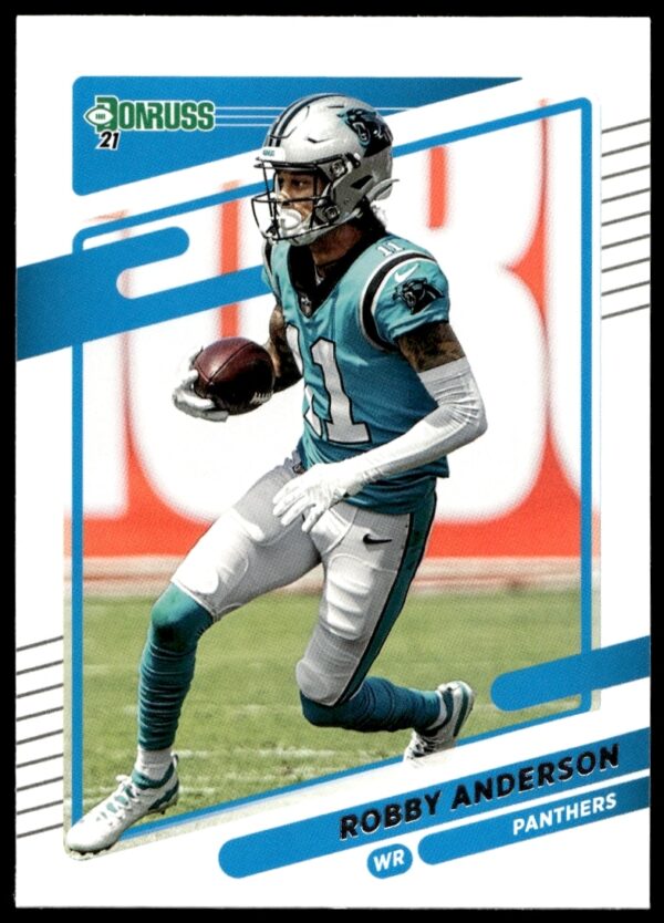 Robby Anderson 2021 Donruss Football Card #222 showcasing his dynamic play style.