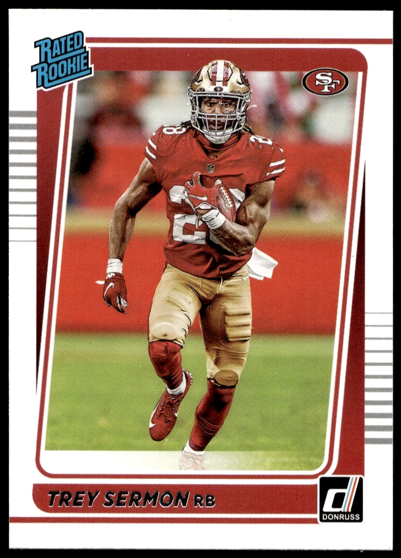 Trey Sermon 2021 Donruss Football Card #279 Front Action Shot