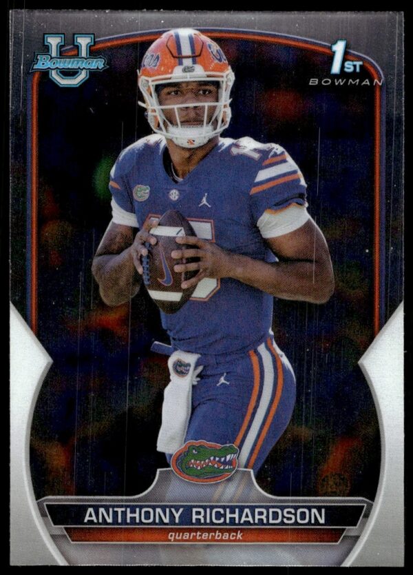 Anthony Richardson 2022 Bowman Chrome card #65, football collectible with premium finish.