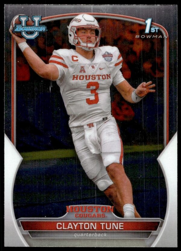 Bowman University Chrome 2022 Clayton Tune trading card front, card #98.