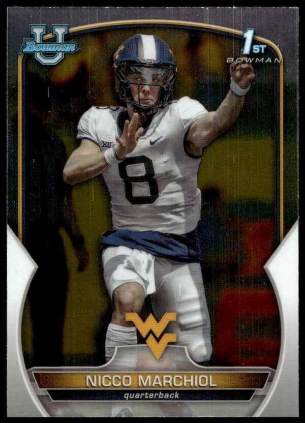 2022 Bowman Chrome Nicco Marchiol Card #77 Front View, Glossy Collectible Finish