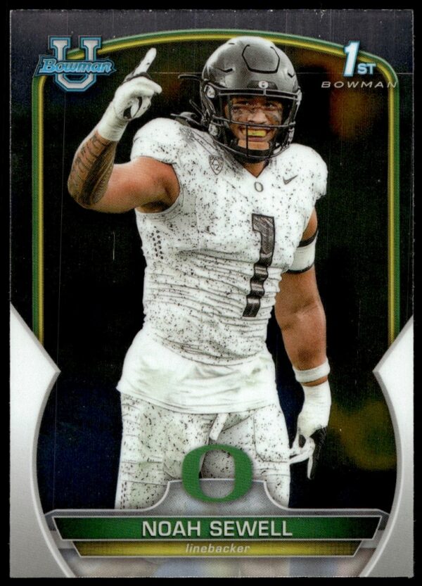 Noah Sewell 2022 Bowman Chrome Football Card #57 featuring college football star.