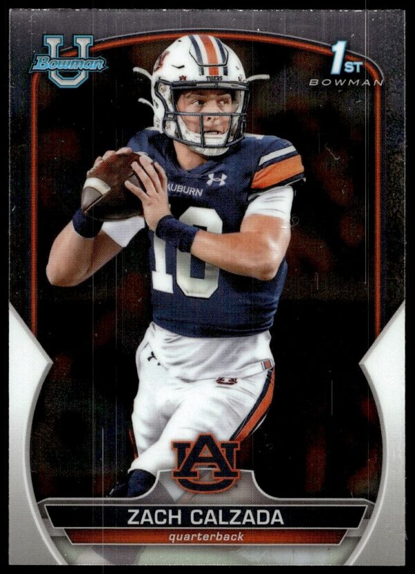 Zach Calzada 2022 Bowman University Chrome Rookie Card #93 Front