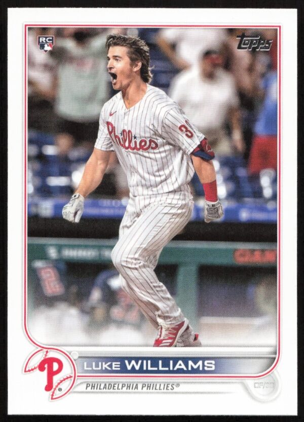 Luke Williams 2022 Topps Series 1 Baseball Card #62 Front | Dynamic, Colorful Design