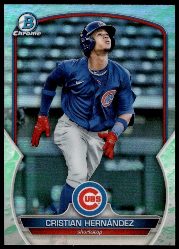 2023 Bowman Prospects Cristian Hernandez card #BP-24 front view in baseball uniform.