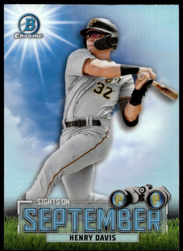 Henry Davis 2023 Bowman Card, Sights on September, showcasing dynamic athleticism.