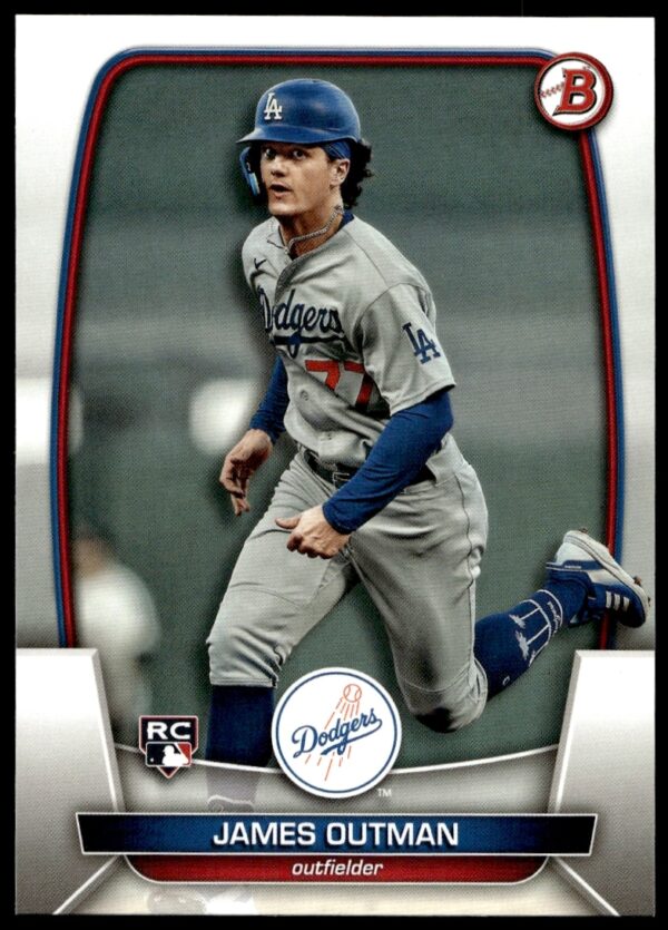 James Outman 2023 Bowman Baseball Card, showcasing athlete image on card #13 front.