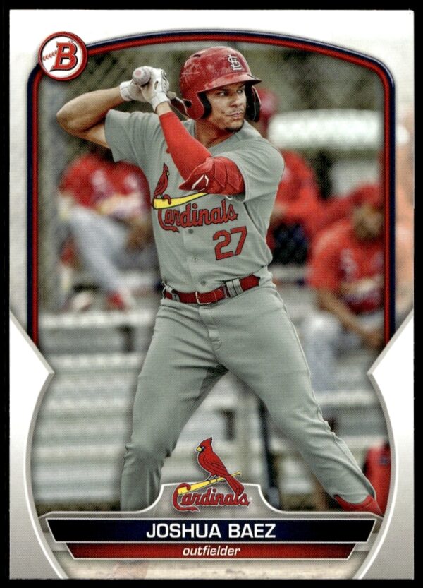 2023 Bowman Prospects card featuring baseball player Joshua Baez in action, card #BP-127.
