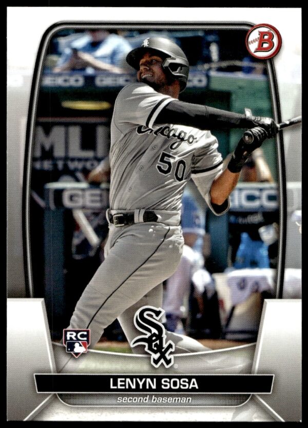 Lenyn Sosa 2023 Bowman Card #26 Front View, Featuring Sosa in Action.