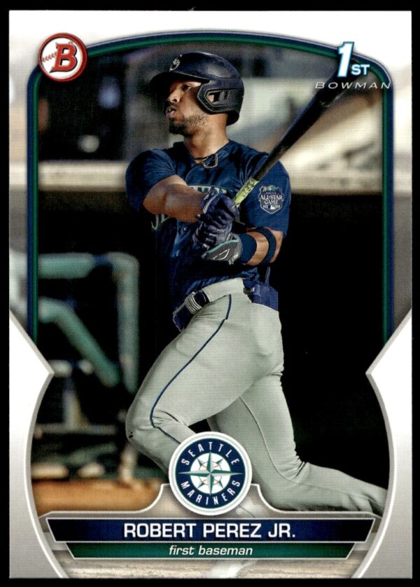Robert Perez Jr. 2023 Bowman Prospects Card #BP-124 Front, showcasing potential and athleticism.