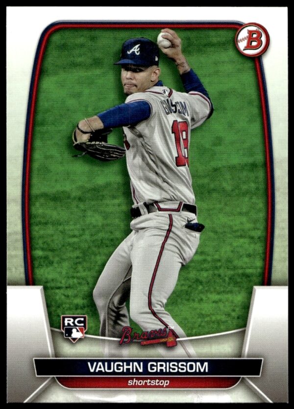 Vaughn Grissom 2023 Bowman Card #42 Front featuring action pose in team uniform.