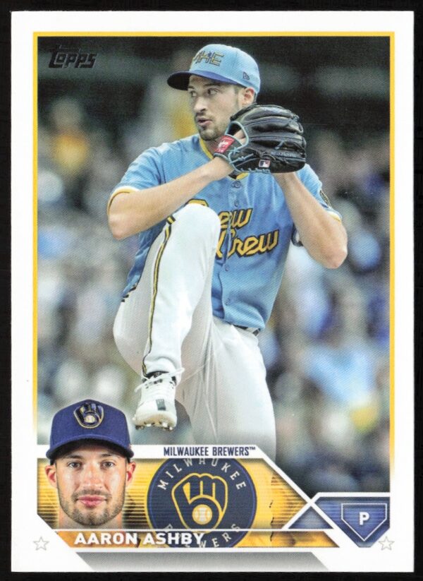 2023 Topps Aaron Ashby Card #281, Front View, Featuring Game Moment Design