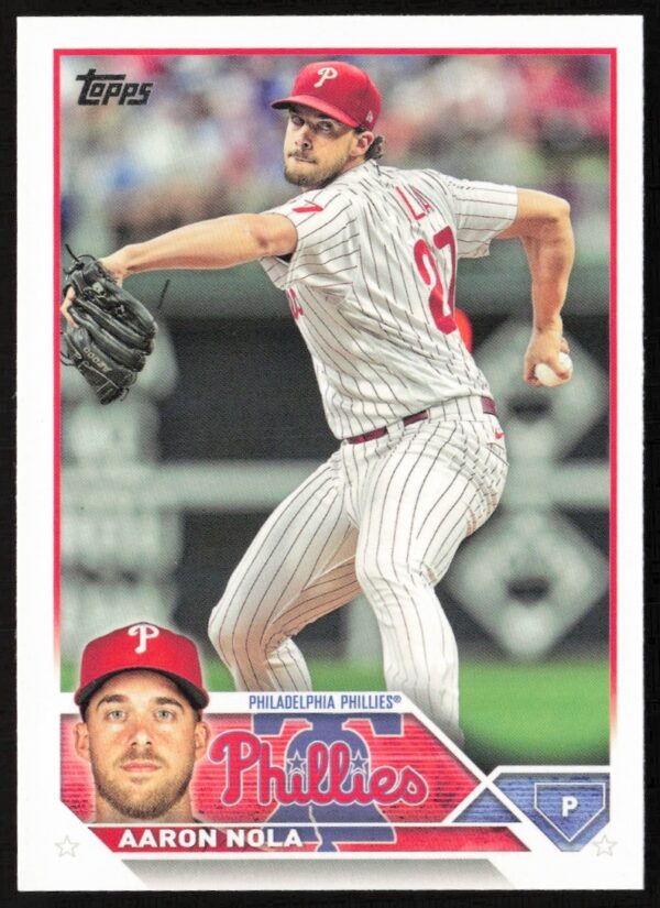 Aaron Nola 2023 Topps Series 1 Baseball Card #278 Front Photo