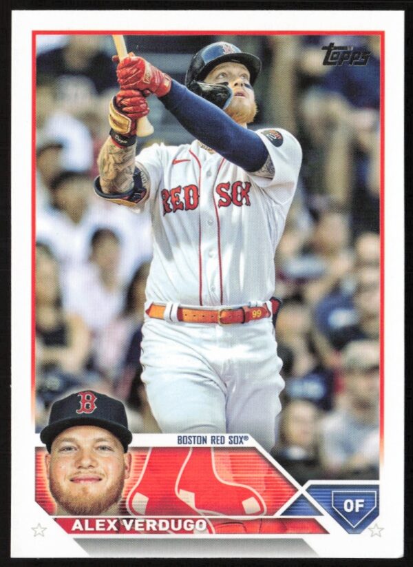 2023 Topps Series 1 Alex Verdugo Baseball Card #146 Front, Boston Red Sox Outfielder.