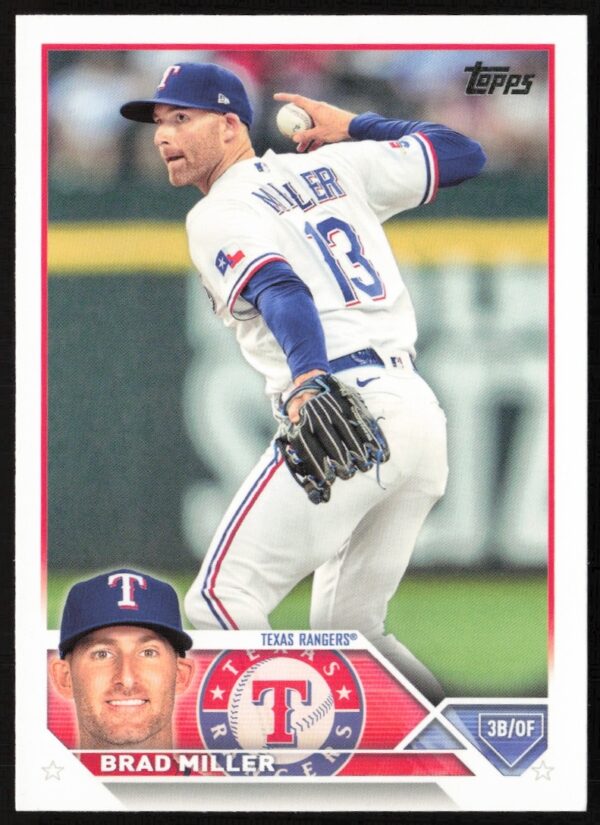 Brad Miller 2023 Topps Series 1 Baseball Card #319 Front Image.