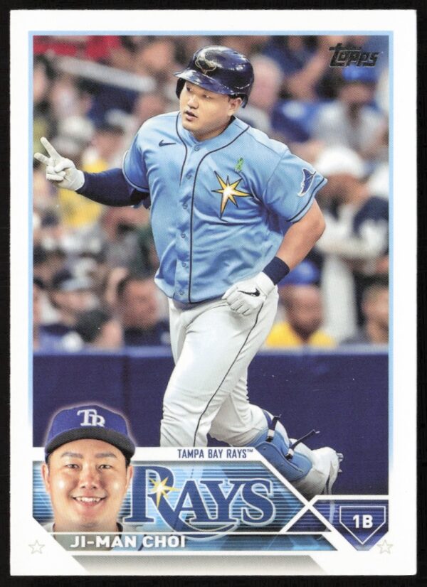 Ji-Man Choi 2023 Topps Card #305 showcasing player in team uniform with vibrant background.