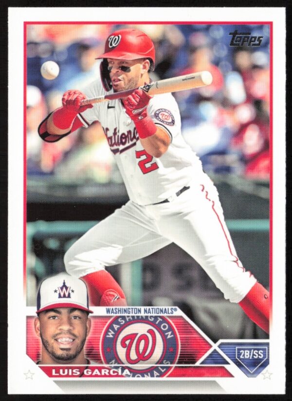2023 Topps Luis Garcia #193 baseball card showing dynamic action pose.