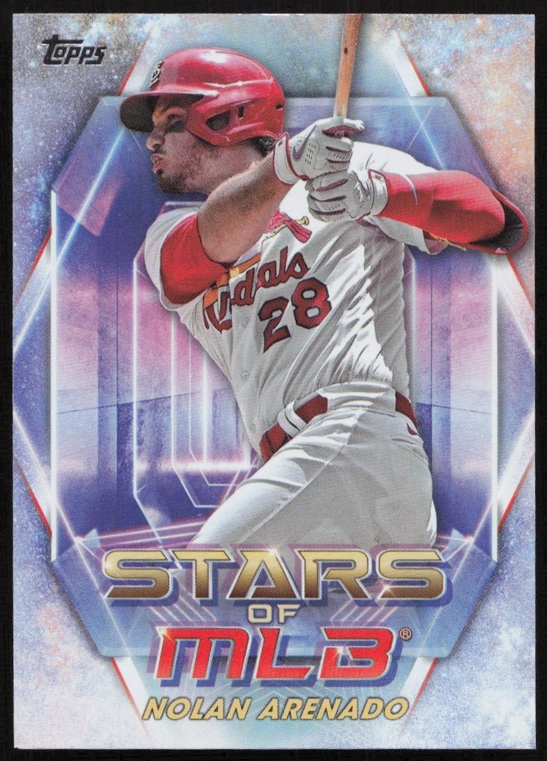 Nolan Arenado 2023 Topps card: St. Louis Cardinals third baseman in action.