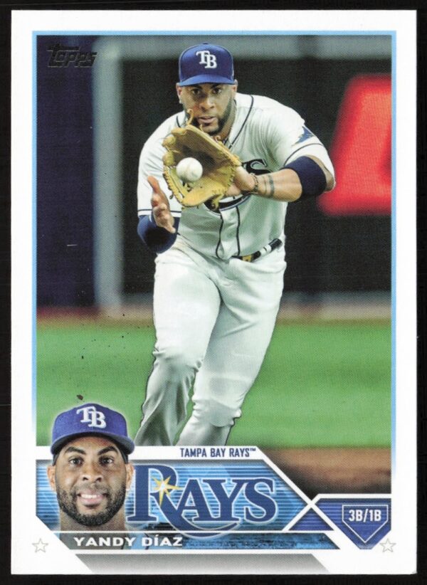 Yandy Diaz 2023 Topps Baseball Card #227, Tampa Bay Rays, Series 1, Front View