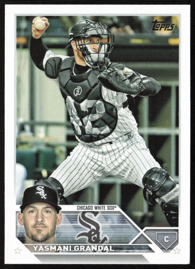 Yasmani Grandal 2023 Topps Series 1 Baseball Card #268, Chicago White Sox Catcher.