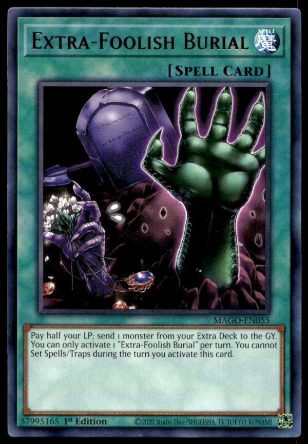 2020 Yu-Gi-Oh! Maximum Gold (1st Edition) Extra-Foolish Burial #MAGO-EN055 (Front)