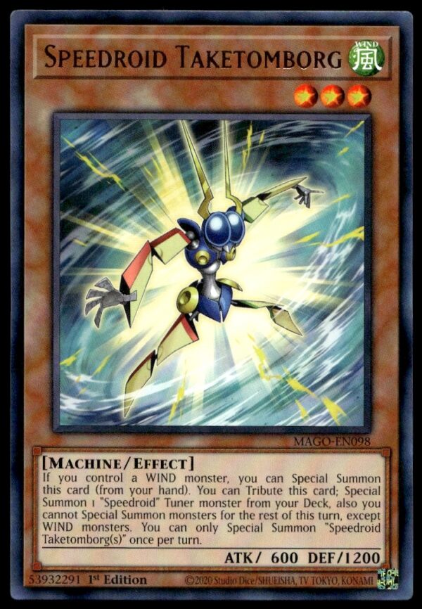 2020 Yu-Gi-Oh! Maximum Gold (1st Edition) Speedroid Taketomborg #MAGO-EN098 (Front)