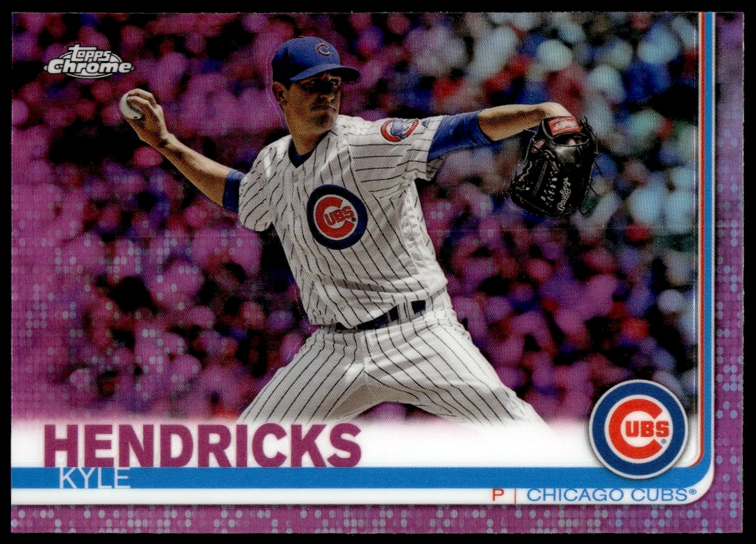 2019 Topps Chrome Kyle Hendricks Pink Refractor #185 (Front)