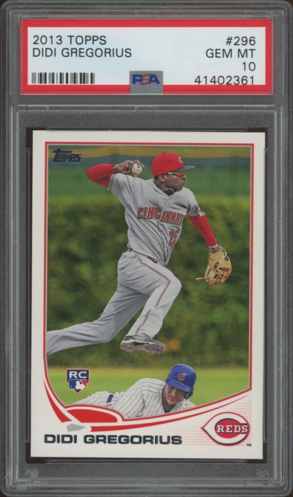 Didi Gregorius 2013 Topps Rookie Card #296, graded PSA GEM MT 10.