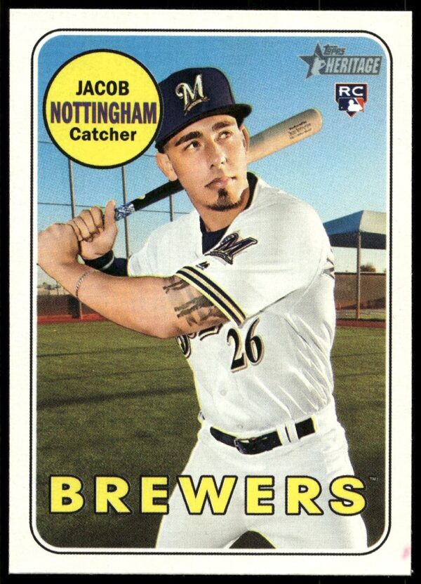 2018 Topps Heritage High Number Jacob Nottingham #677 (Front)