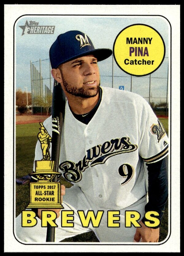 2018 Topps Heritage Manny Pina #344 (Front)