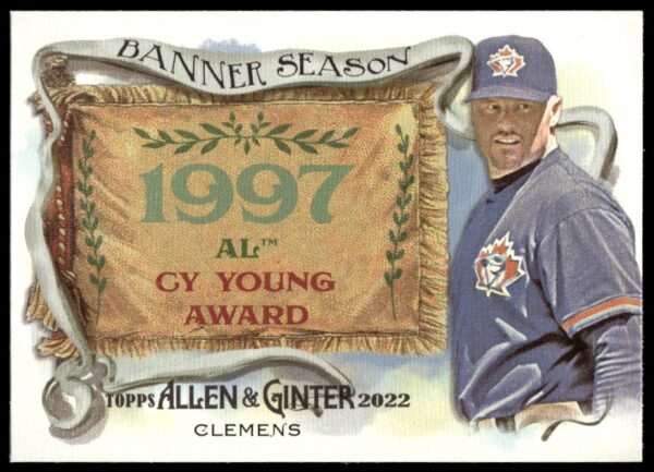 2022 Topps Allen & Ginter Roger Clemens Banner Seasons #BS-25 (Front)