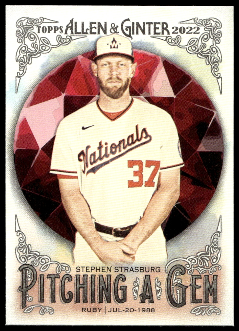 2022 Topps Allen & Ginter Stephen Strasburg Pitching a Gem #PAG-10 (Front)