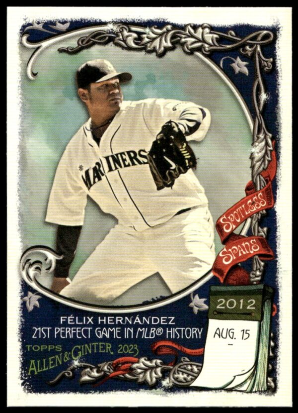 2023 Topps Allen & Ginter Félix Hernández Spotless Spans #SS-11 (Front)