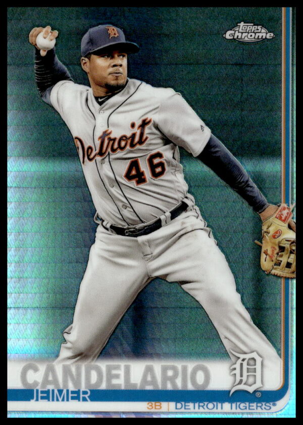 2019 Topps Chrome Jeimer Candelario Prism Refractor #211 (Front)